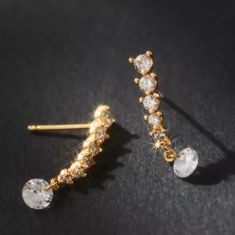 NWT ANTHROPOLOGIE Crystal Orb Drop POST EARRINGS NEW $60